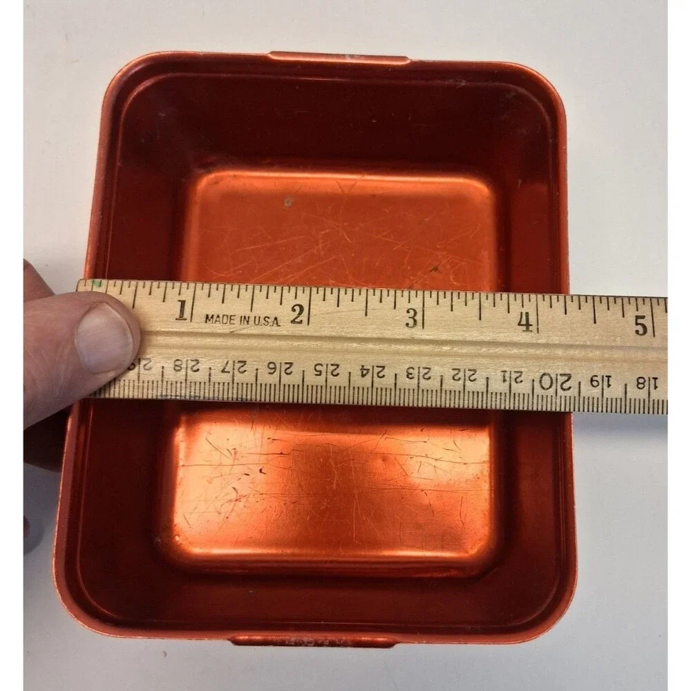 VTG Set of 5 Anodized Aluminum Refrigerator Dishes with Lids MCM 1940s-1950s